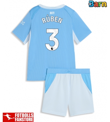 Manchester City Ruben Dias #3 Hemmatröja Barn 2026-27 Kortärmad (+ Korta byxor)
